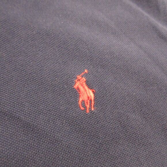 Polo Ralph Lauren Men Flag Rugby Polo Shirt size M Custom Slim Fit Blue Chambray - Picture 3 of 8